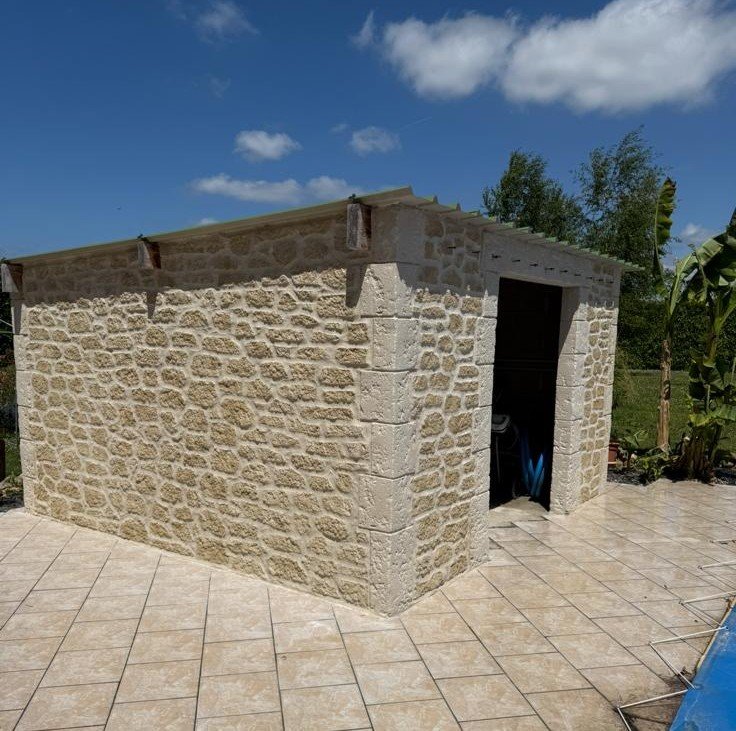 mur extérieur effet pierre naturelle Tours 37