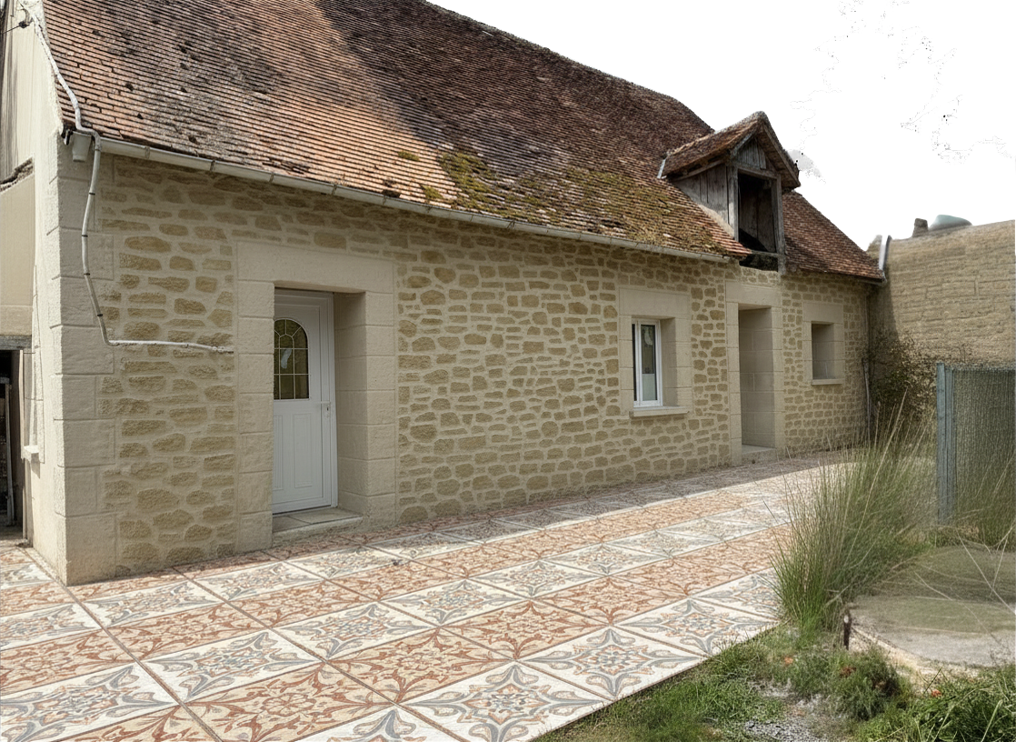 façade imitation pierre naturelle maison Tours 37